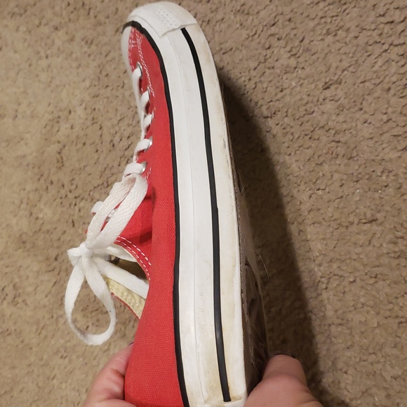 Classic mens red & white Converse All Star sneakers. Mens sz 10, Women's 12. - Picture 13 of 13